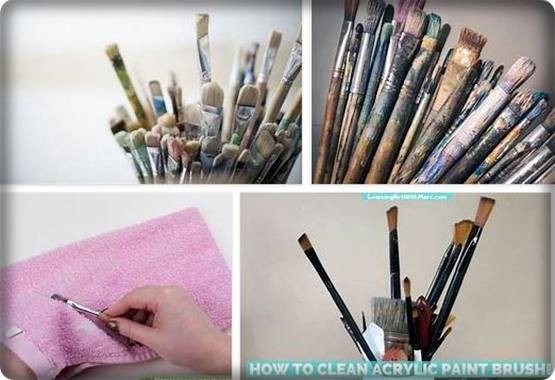 how-to-clean-acrylic-paint-brushes How To Clean Acrylic Paint Brushes Between Colors  
